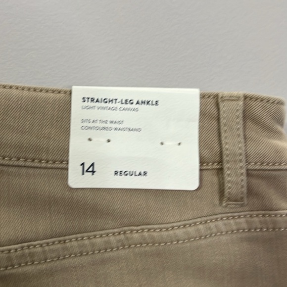 J Jill Straight Leg Ankle Light Vintage Canvas Pants Women Size 14 Regular - Picture 8 of 9